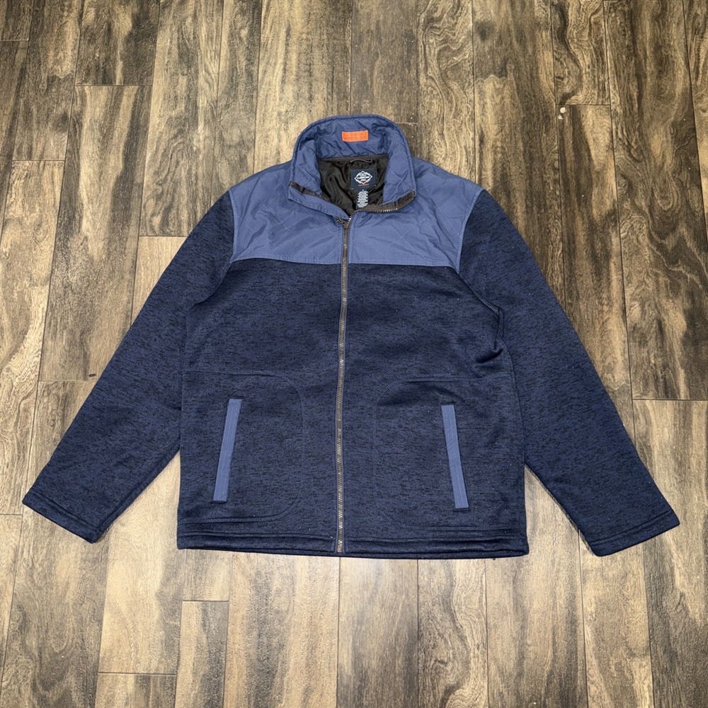 St John's Bay Full-Zip Mock Neck Windproof Water Resistant Jacket Men's Size L